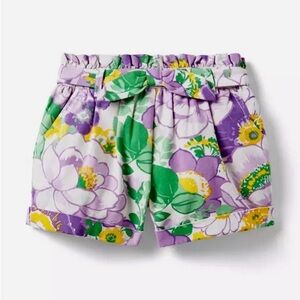 Janie and Jack Floral Paperbag Waist Short Lilac Wonder Size 5 Brand New + Tags
